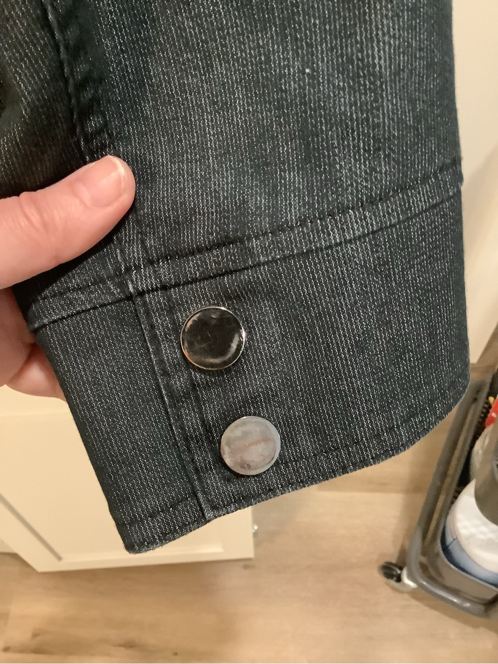 Willi Smith Gray Denim Utility Jacket - Picture 7 of 7